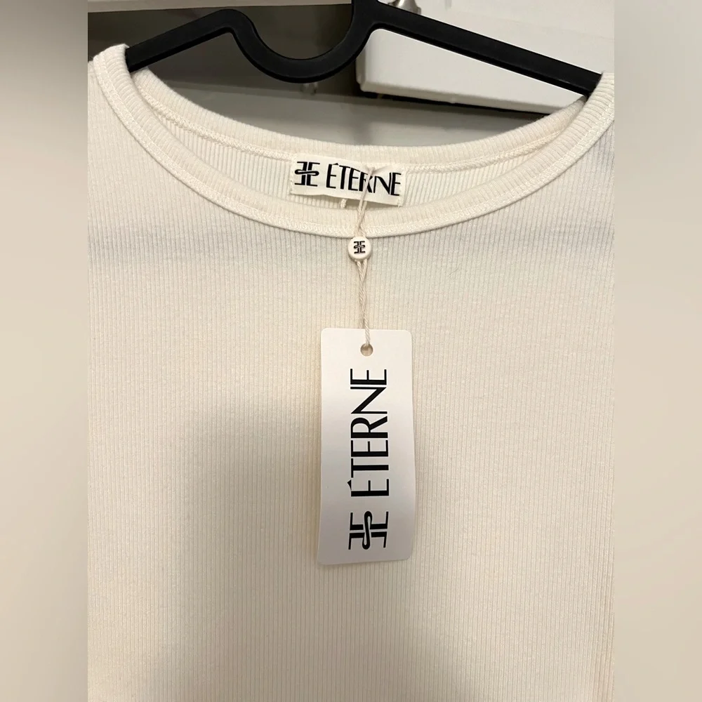 ETERNE Long sleeve ribbed mini dress M - Picture 3 of 4